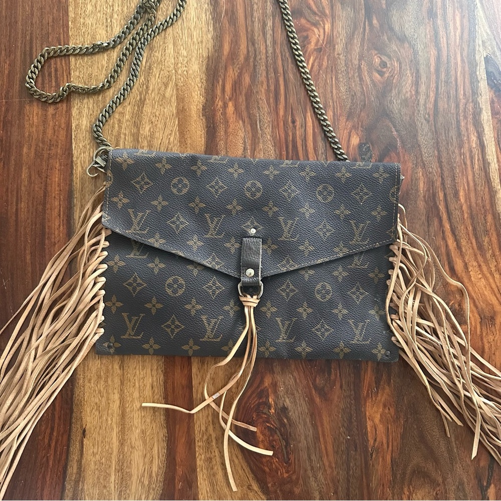 Louis Vuitton Brown Tan Shoulder Bag with Fringe